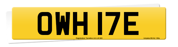 Registration number OWH 17E